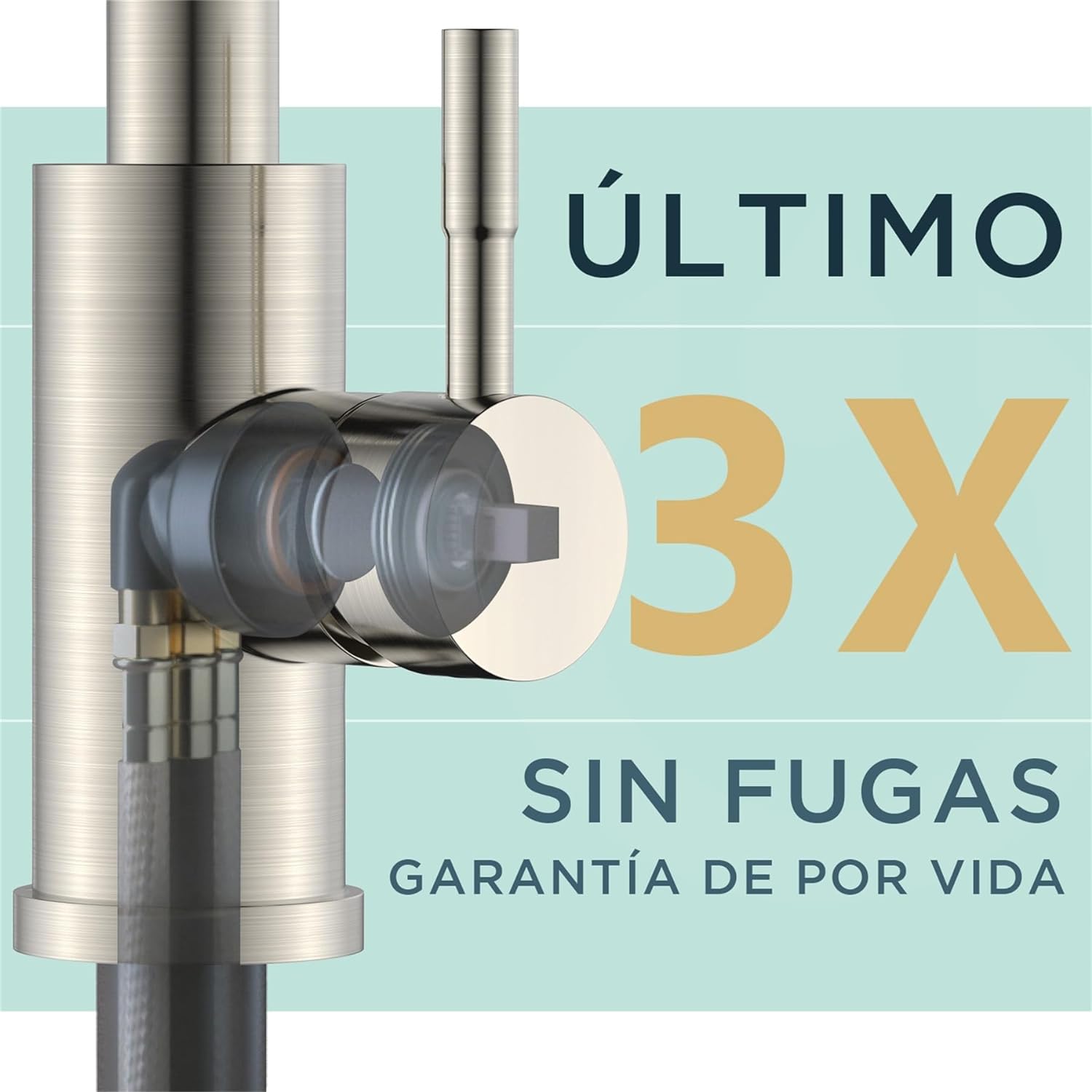 grifo de cocina acero inoxidable