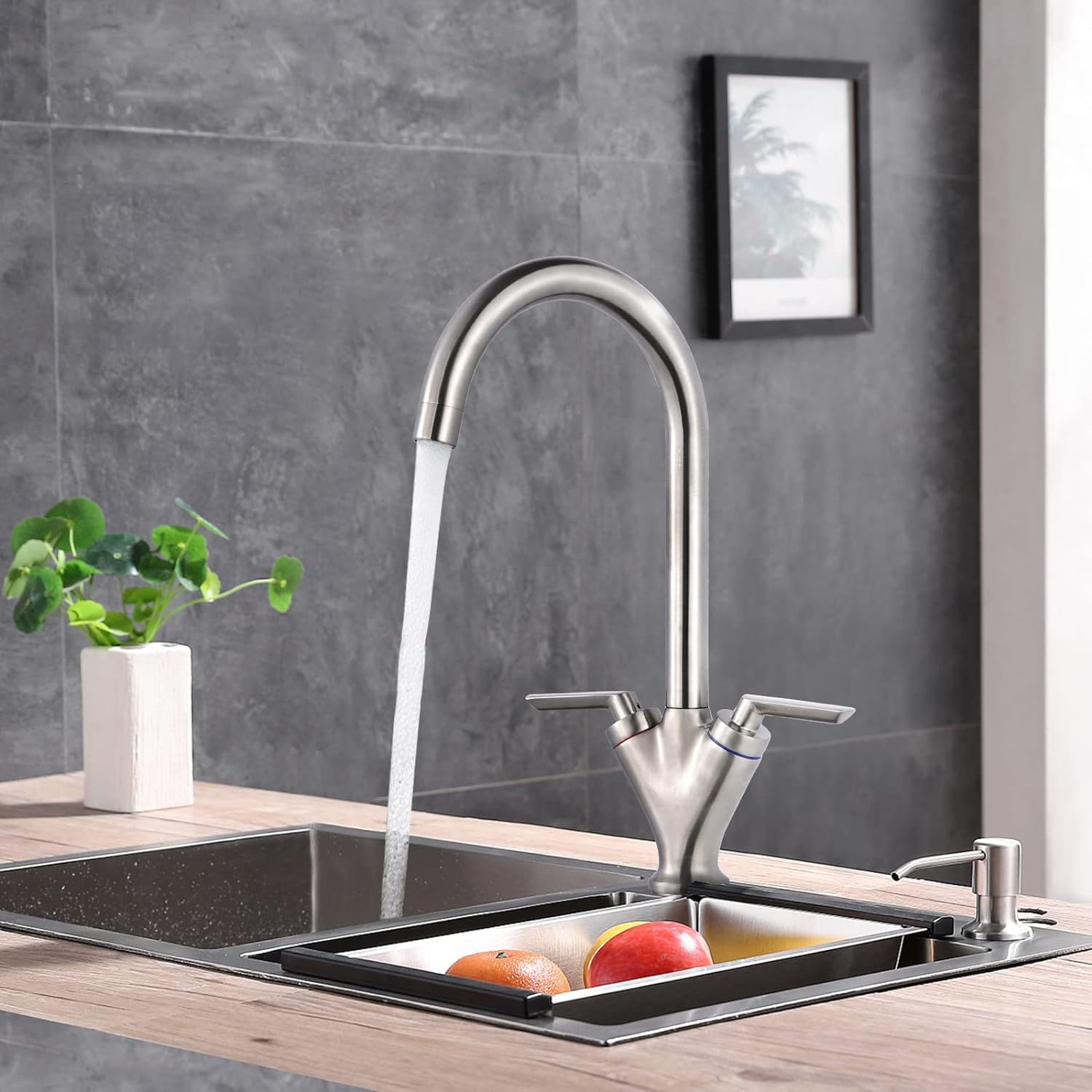 grifo de cocina bimando